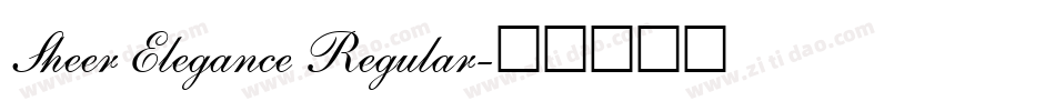 Sheer Elegance Regular字体转换